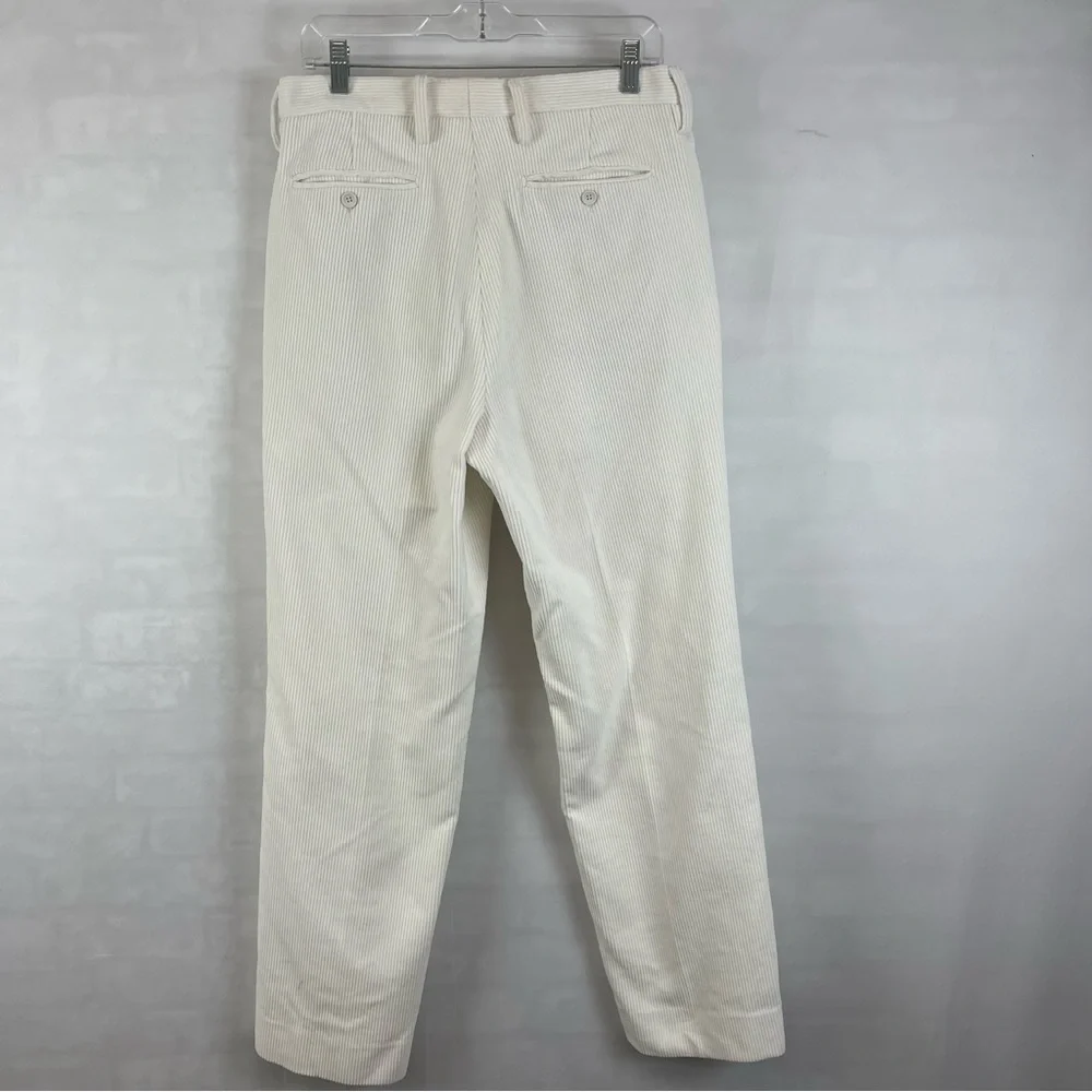 Gucci Men’s Fine Wale Corduroy Trousers‎ Pants Ivory Size 46 (30x30)